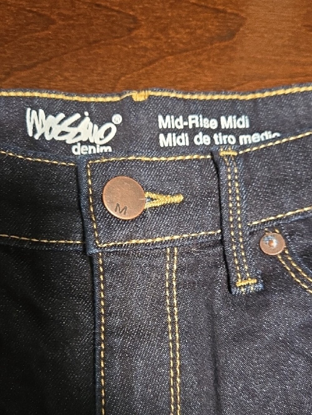 Mossimo Supply Co. Dark Indigo Cuffed Denim Shorts - Picture 2 of 4